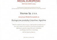 Dyplom Medal Europejski