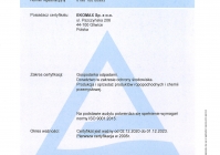Ceryfikat ISO (2020)