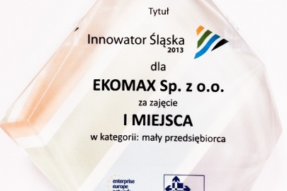 Ekomax Innowatorem Śląska 2013